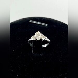 Vintage Estate Platinum 3-Stone Diamond Ring